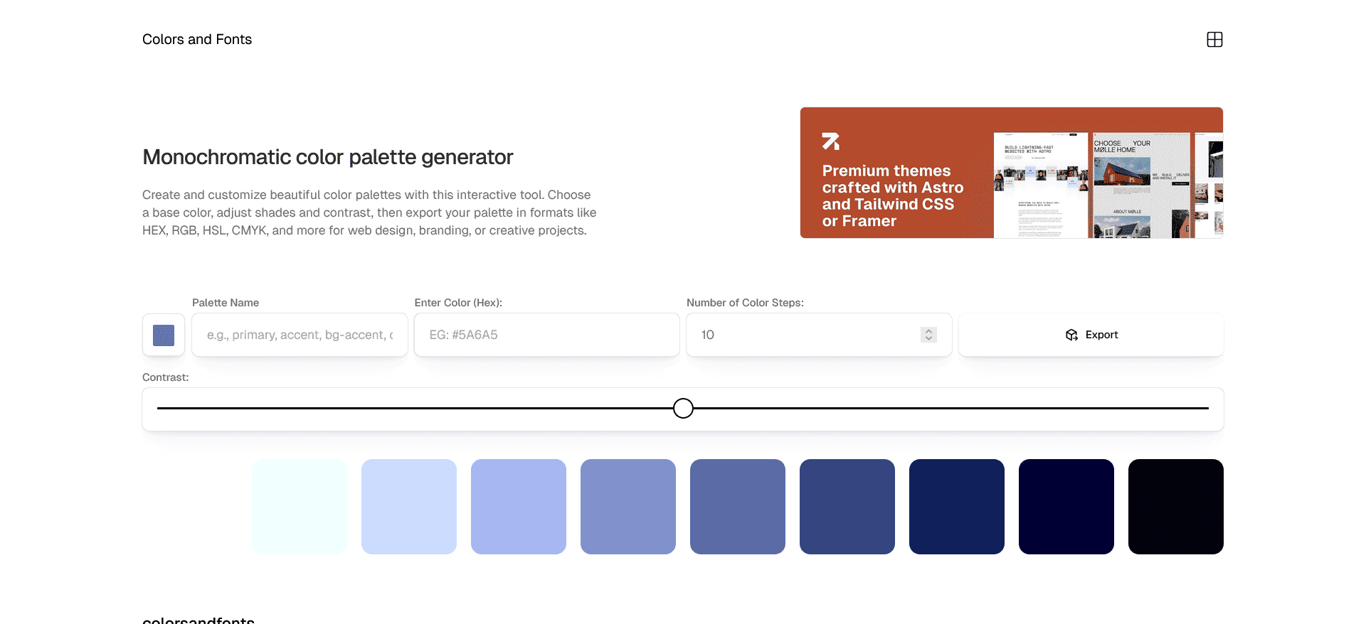 Colors and Fonts