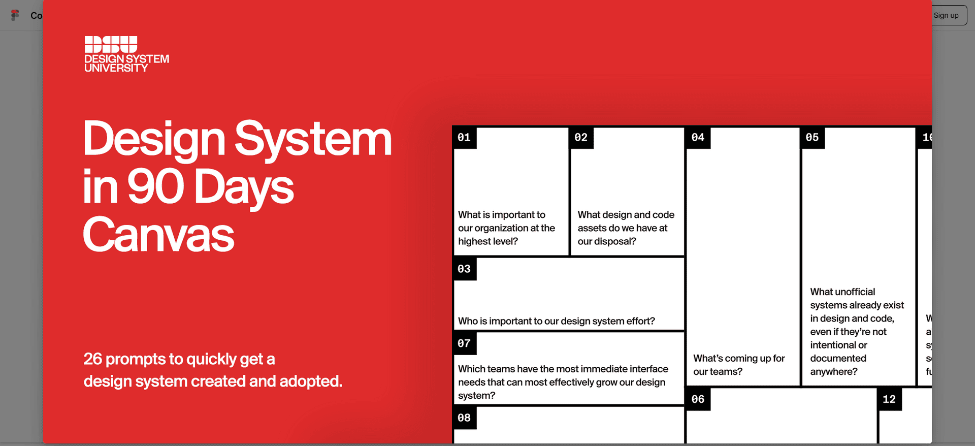 Design System in 90 Days Canvas