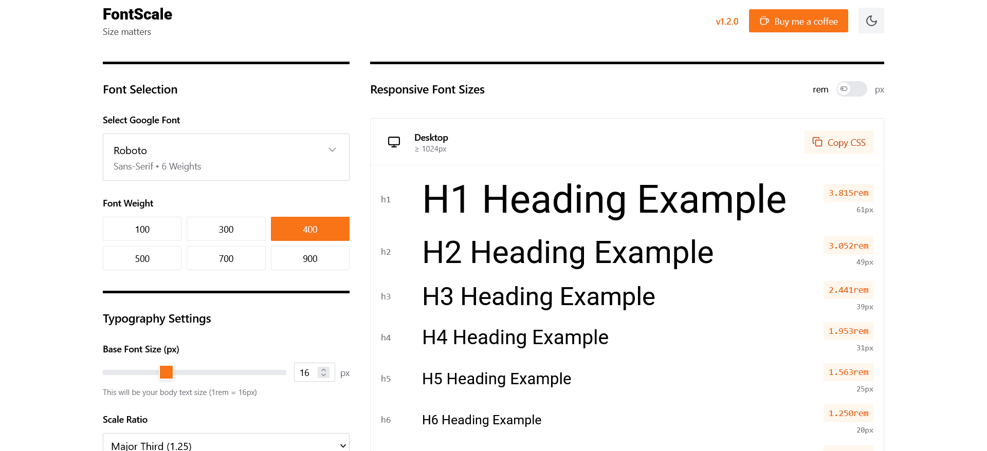 Font Scale