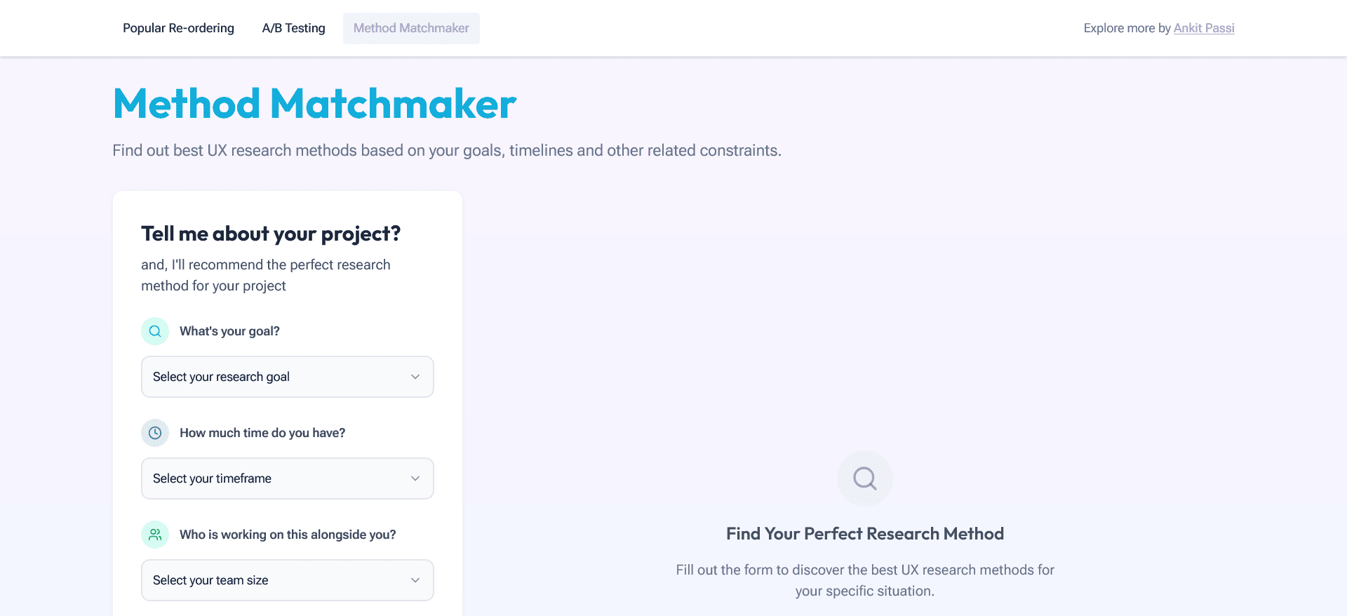 Method Matchmaker